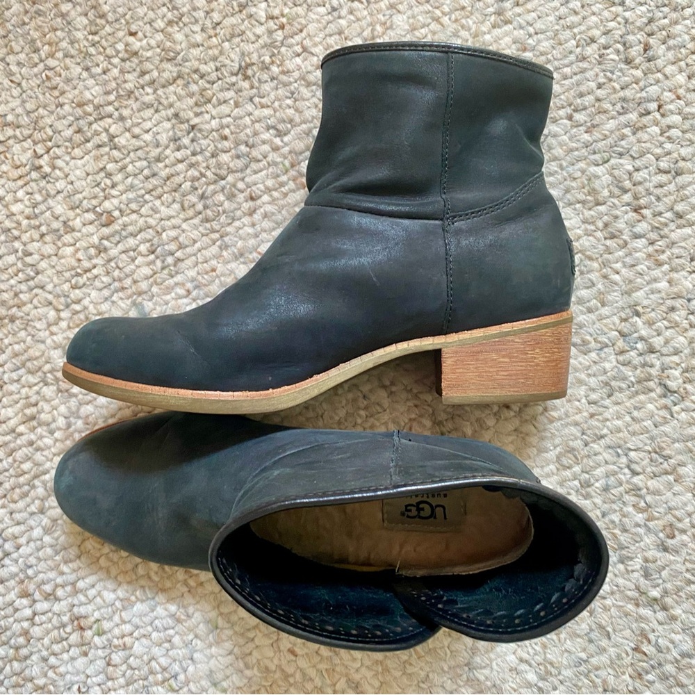 UGG Black Ankle Booties with Minimalist Design